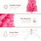 Best Choice Products Pre-Lit Pink Artificial Christmas Tree, Holiday Pencil Tree w/ Metal Stand